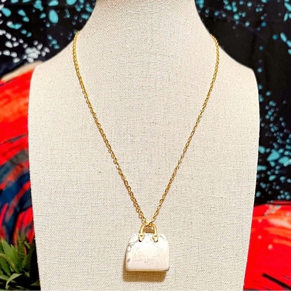 Howlite Purse Necklace - Picture 2 of 4